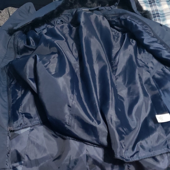 Womens XXS Dennis Basso jacket coat S blue - Picture 11 of 12